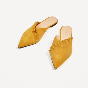 ZARA leather mules